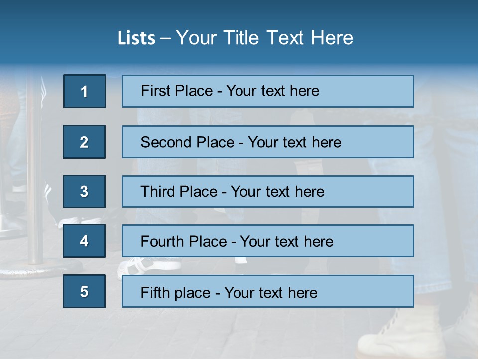 Casual Leg Lineup PowerPoint Template