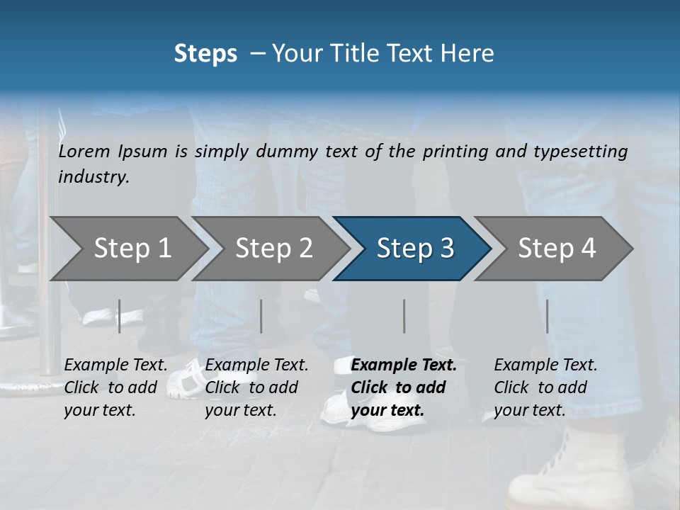 Casual Leg Lineup PowerPoint Template