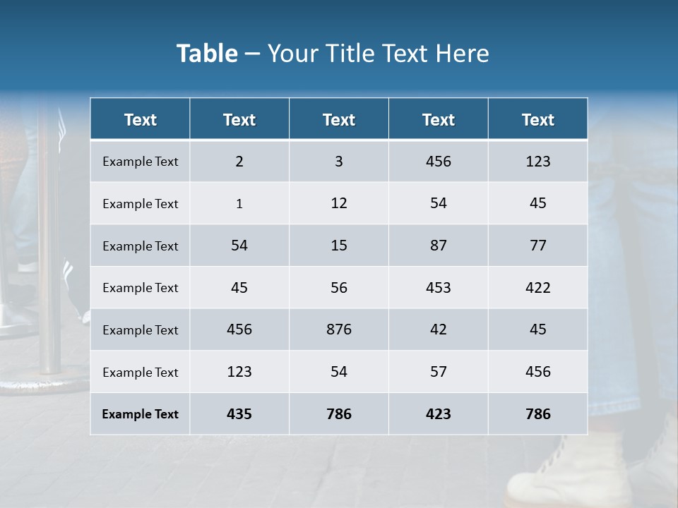 Casual Leg Lineup PowerPoint Template