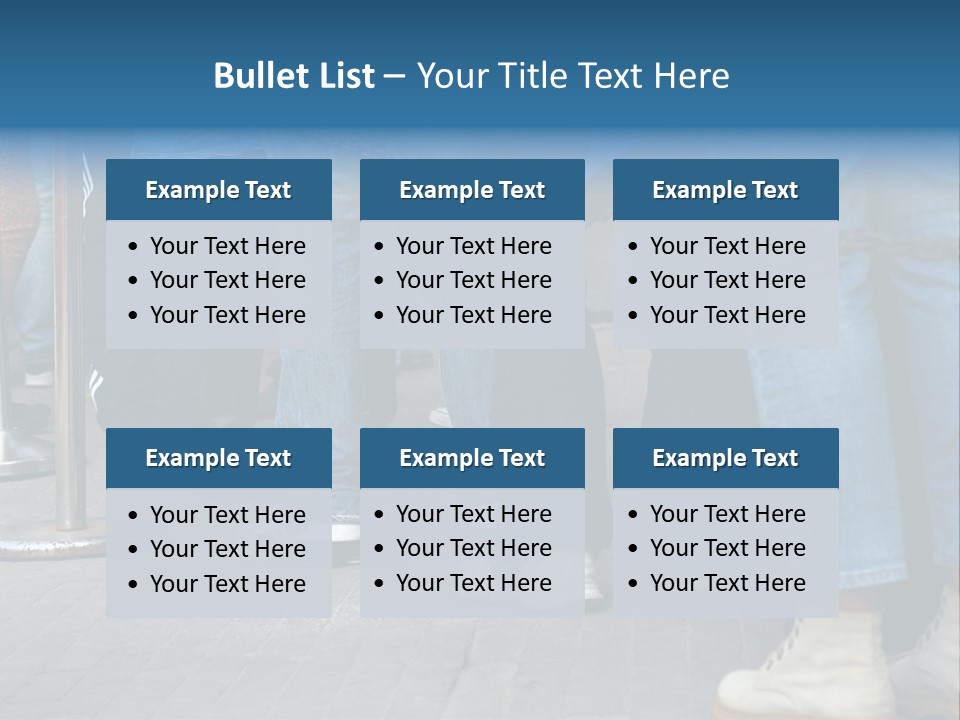 Casual Leg Lineup PowerPoint Template