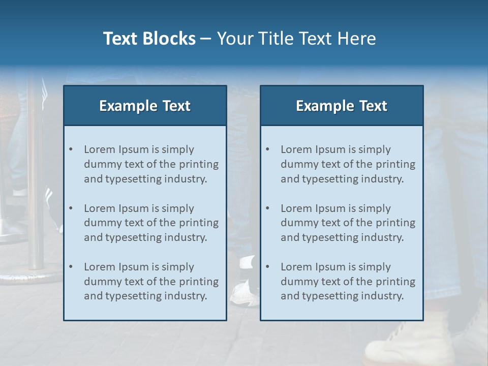 Casual Leg Lineup PowerPoint Template