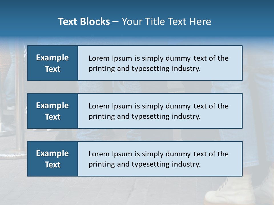 Casual Leg Lineup PowerPoint Template