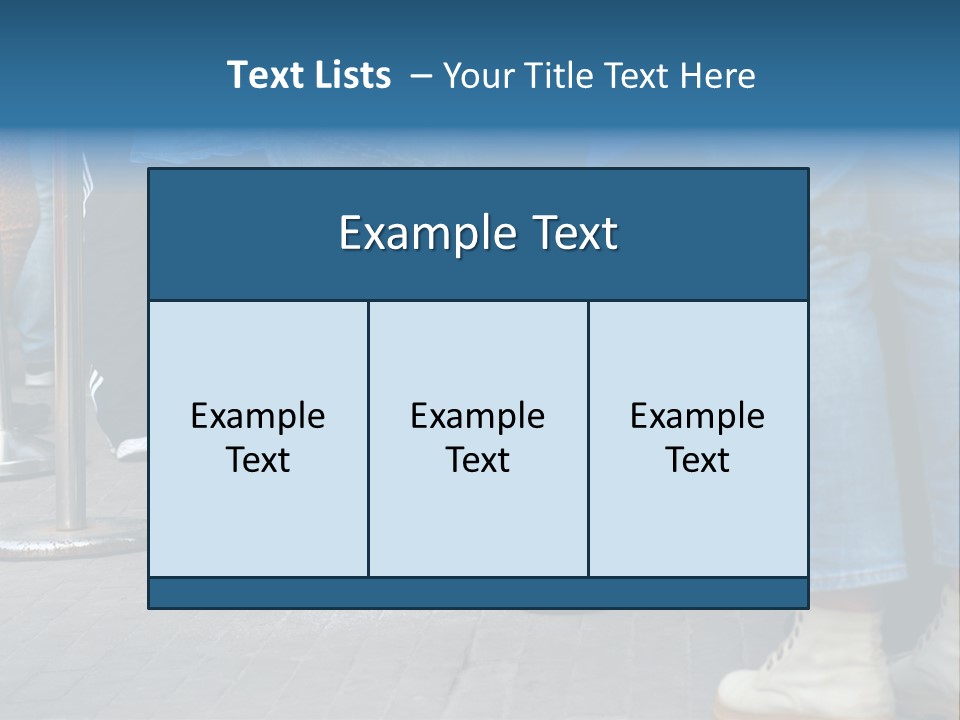 Casual Leg Lineup PowerPoint Template