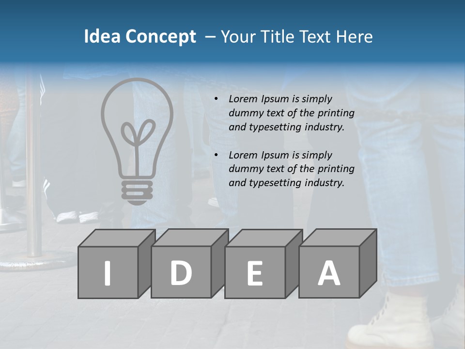 Casual Leg Lineup PowerPoint Template