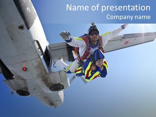 Paratrooper Parachute Air PowerPoint Template