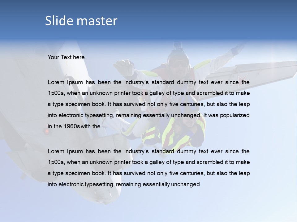 Paratrooper Parachute Air PowerPoint Template