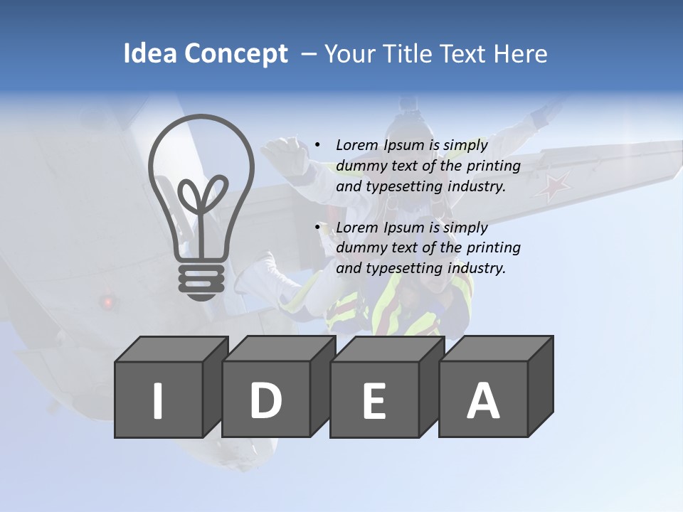 Paratrooper Parachute Air PowerPoint Template