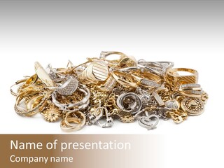 Closeup Golden Stone PowerPoint Template