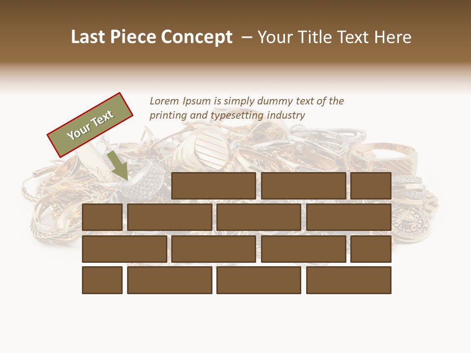 Closeup Golden Stone PowerPoint Template