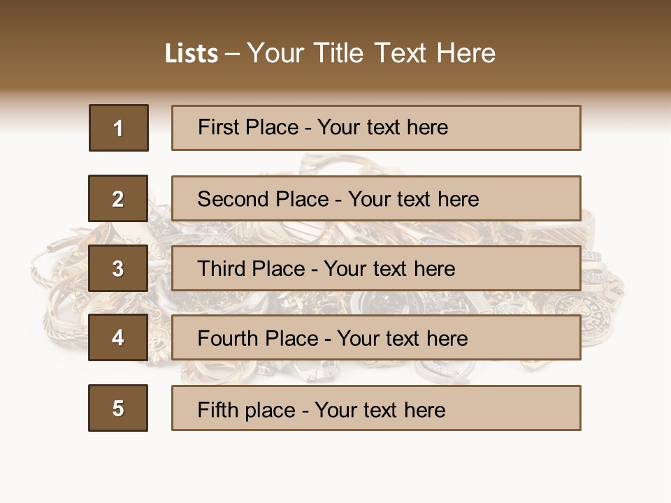 Closeup Golden Stone PowerPoint Template