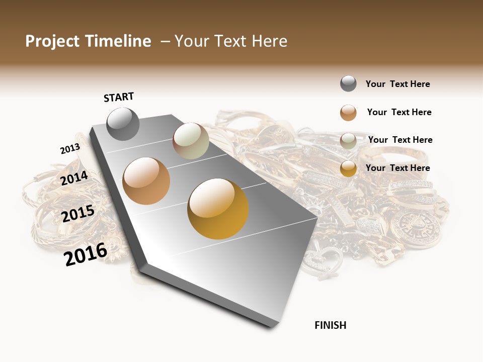 Closeup Golden Stone PowerPoint Template