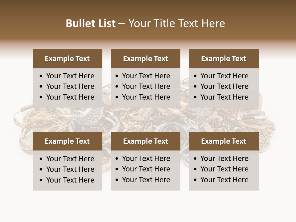 Closeup Golden Stone PowerPoint Template