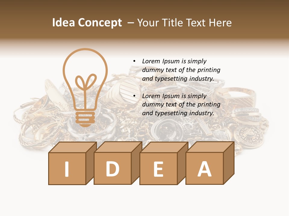 Closeup Golden Stone PowerPoint Template