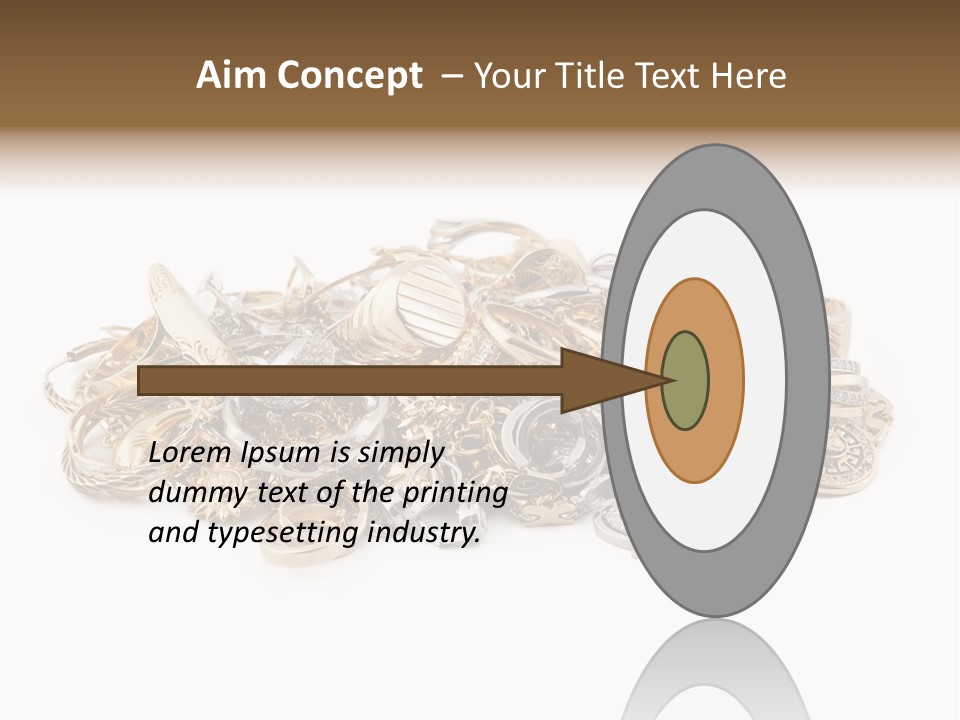 Closeup Golden Stone PowerPoint Template