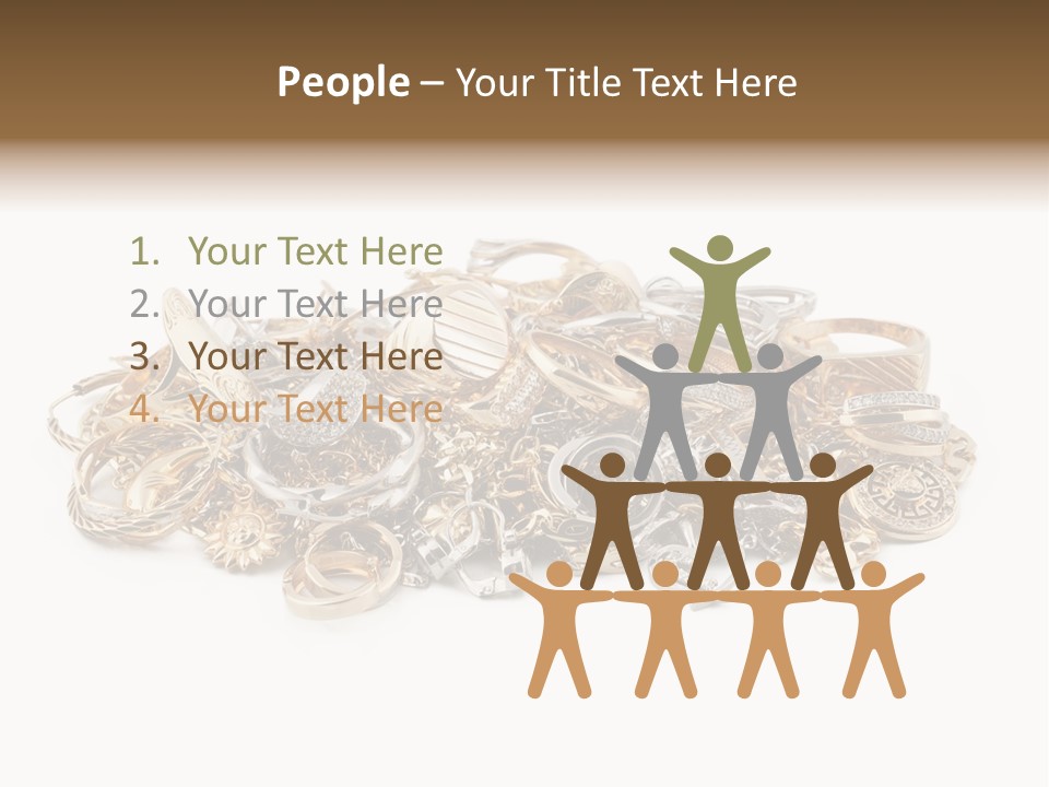 Closeup Golden Stone PowerPoint Template
