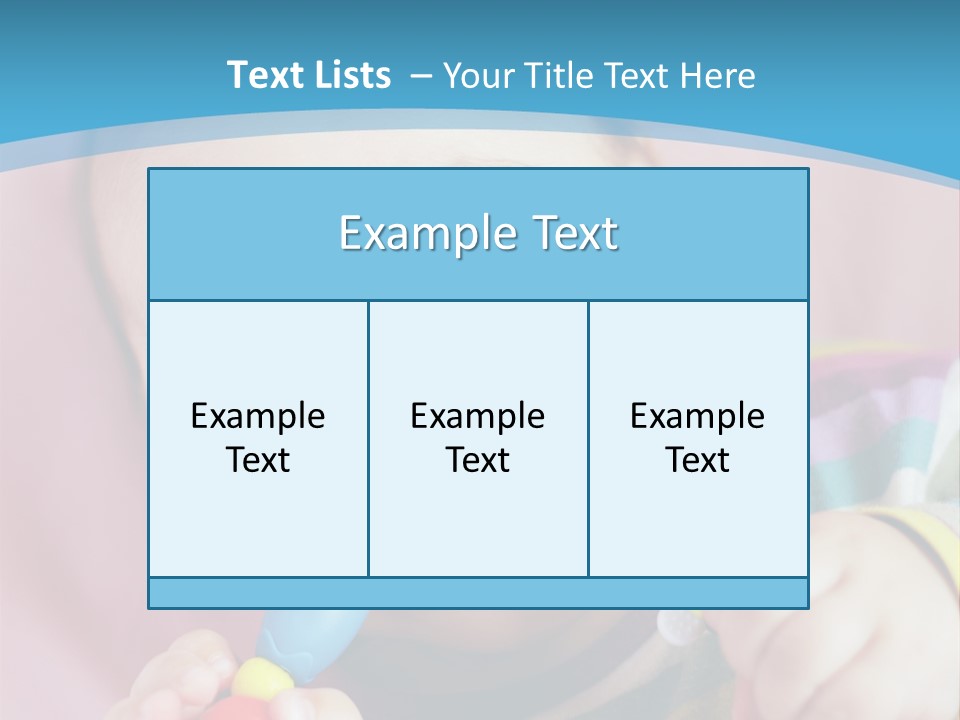 A Baby Chewing On A Toy With A Blue Background PowerPoint Template