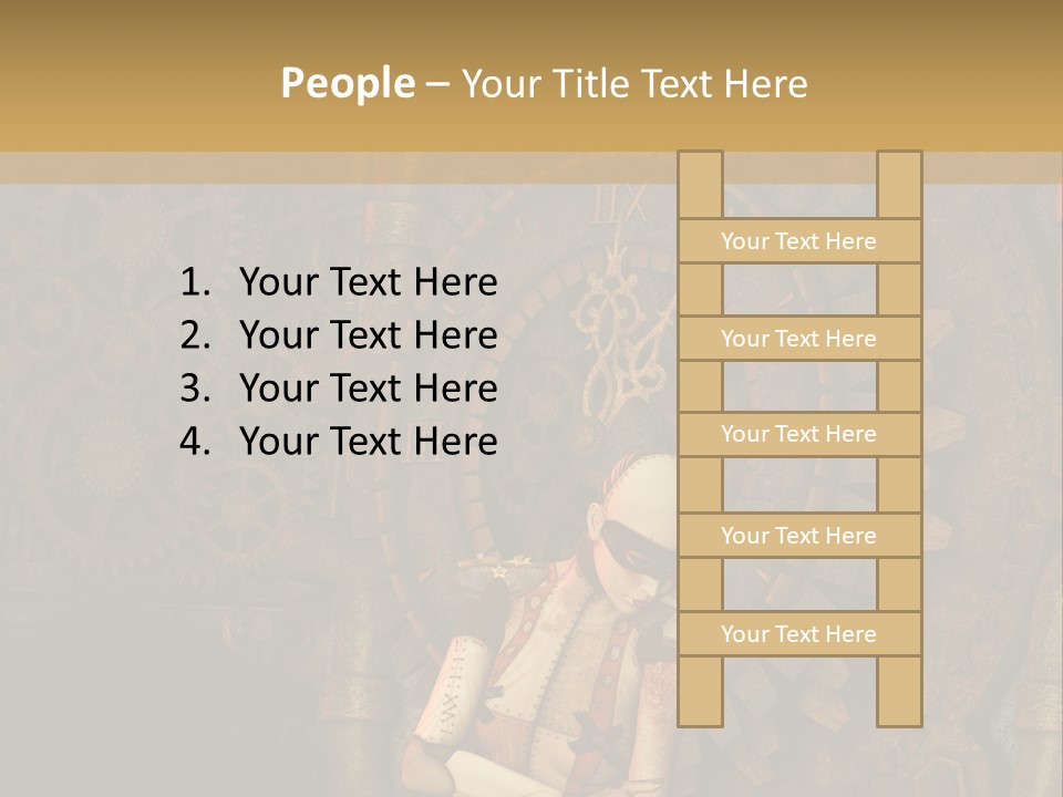 Finger Spring Woman PowerPoint Template