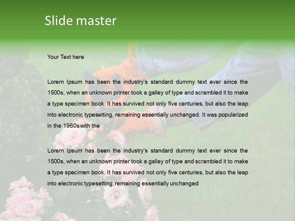 Finger Spring Woman PowerPoint Template