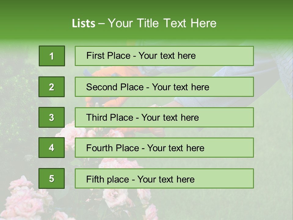 Finger Spring Woman PowerPoint Template
