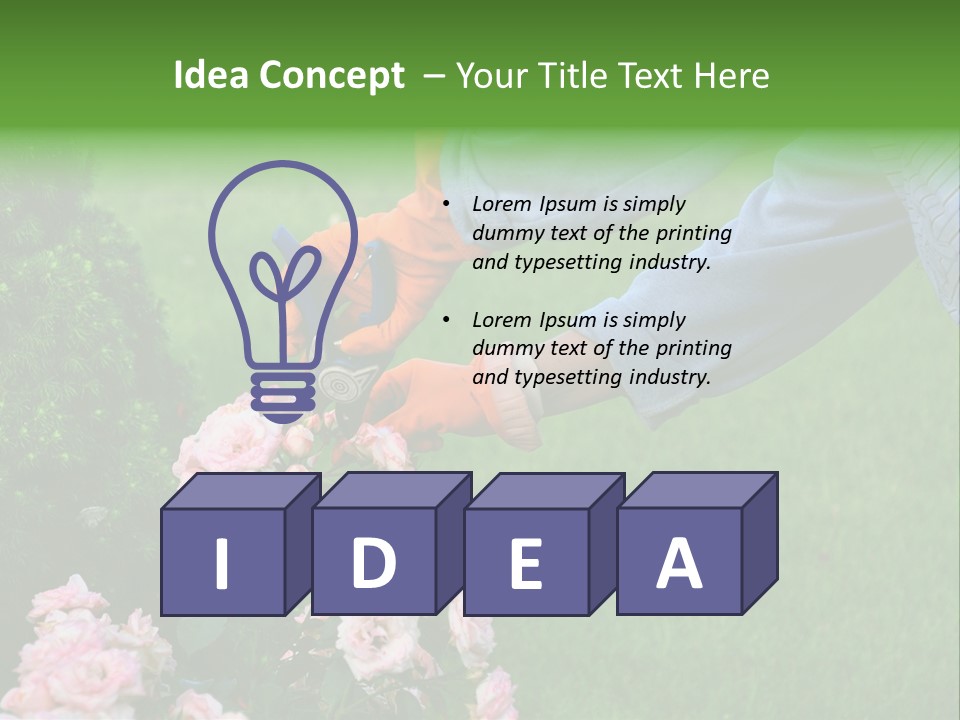 Finger Spring Woman PowerPoint Template