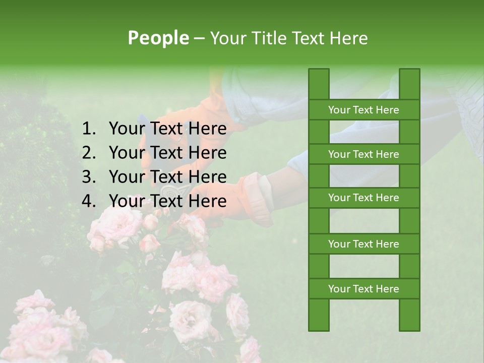 Finger Spring Woman PowerPoint Template