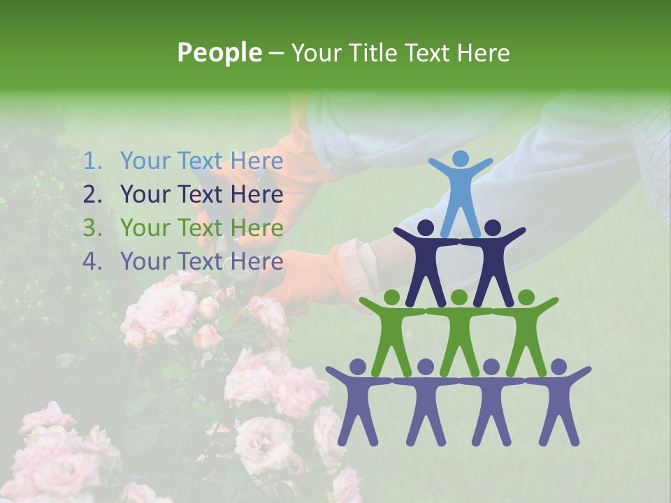 Finger Spring Woman PowerPoint Template