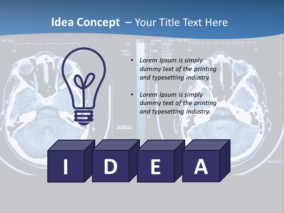 Picture Test Brain PowerPoint Template