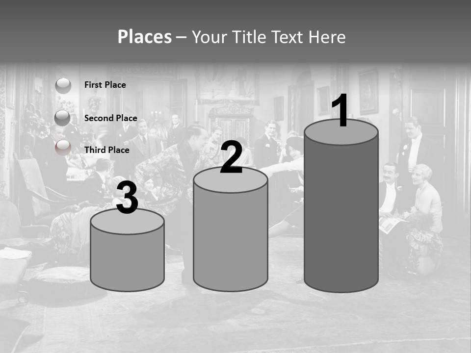 Exquisite Ornate Large Group Of People PowerPoint Template