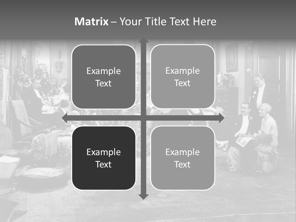 Exquisite Ornate Large Group Of People PowerPoint Template