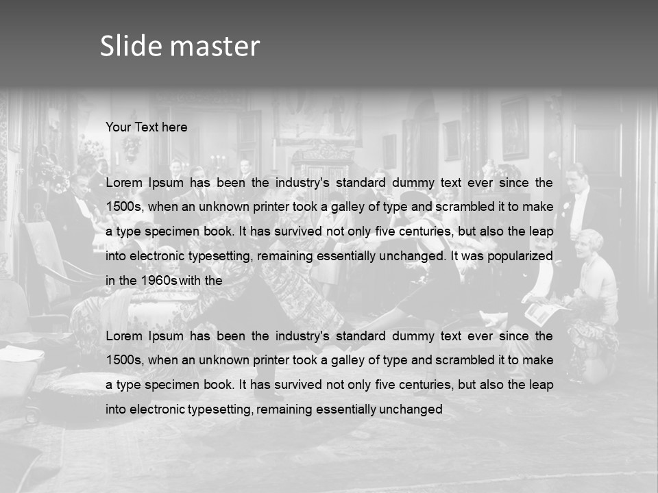 Exquisite Ornate Large Group Of People PowerPoint Template