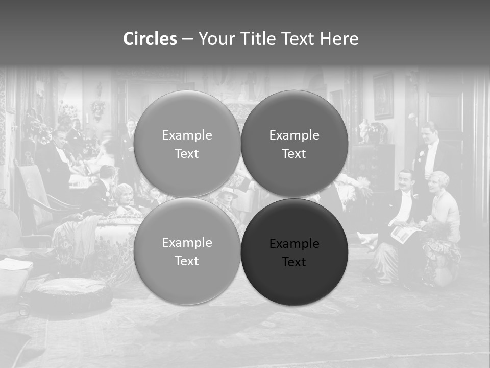 Exquisite Ornate Large Group Of People PowerPoint Template