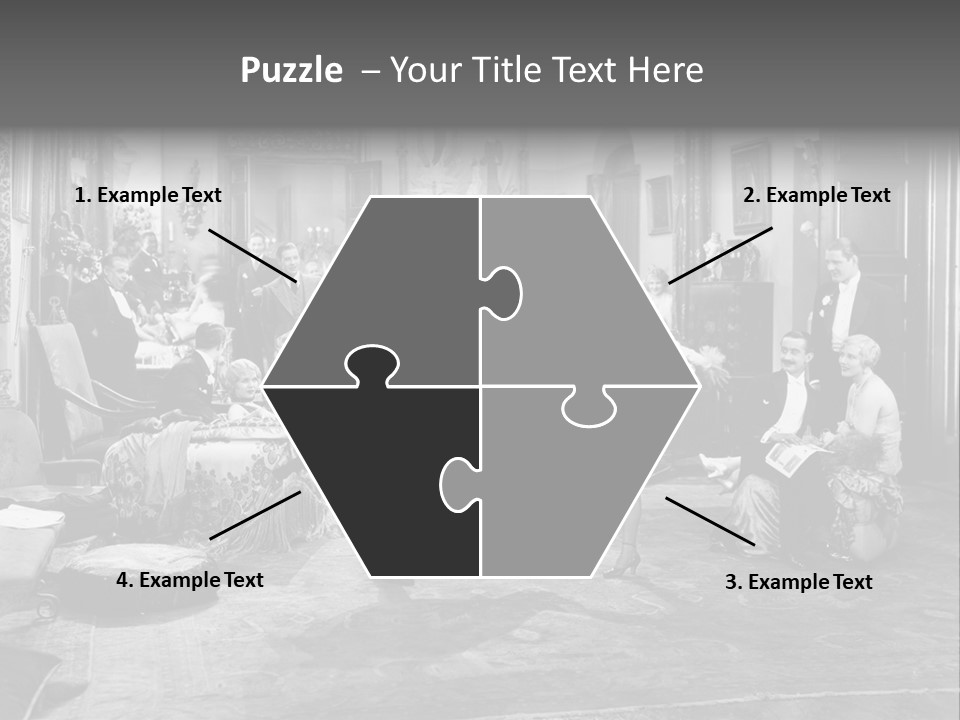 Exquisite Ornate Large Group Of People PowerPoint Template