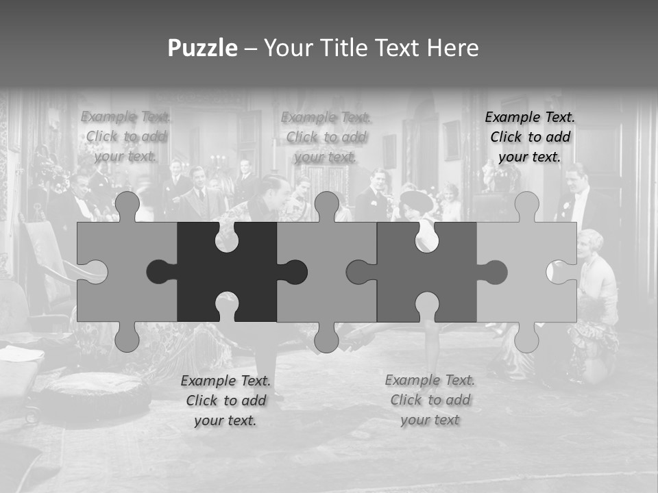 Exquisite Ornate Large Group Of People PowerPoint Template