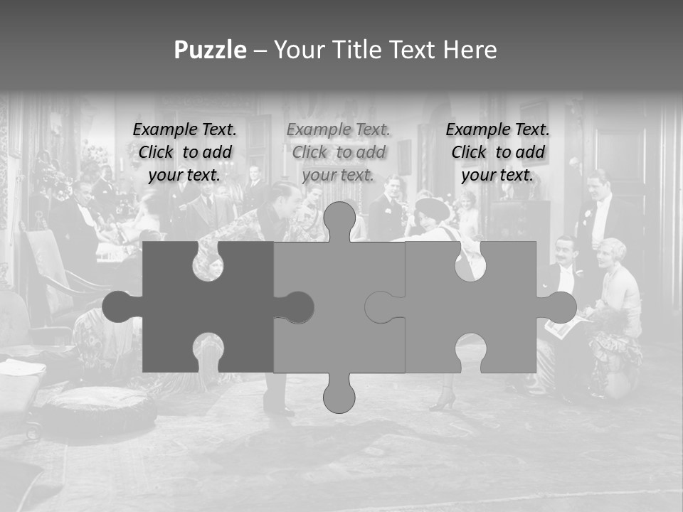 Exquisite Ornate Large Group Of People PowerPoint Template