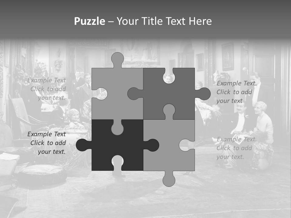 Exquisite Ornate Large Group Of People PowerPoint Template