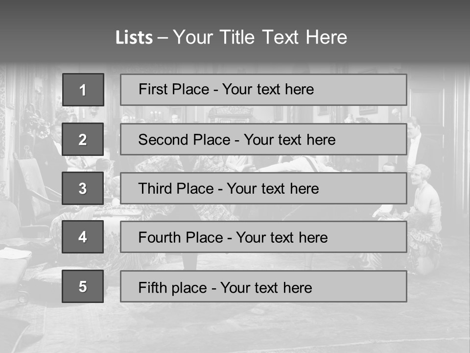 Exquisite Ornate Large Group Of People PowerPoint Template