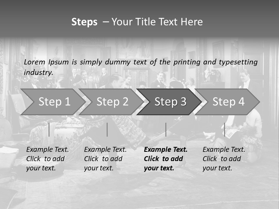 Exquisite Ornate Large Group Of People PowerPoint Template