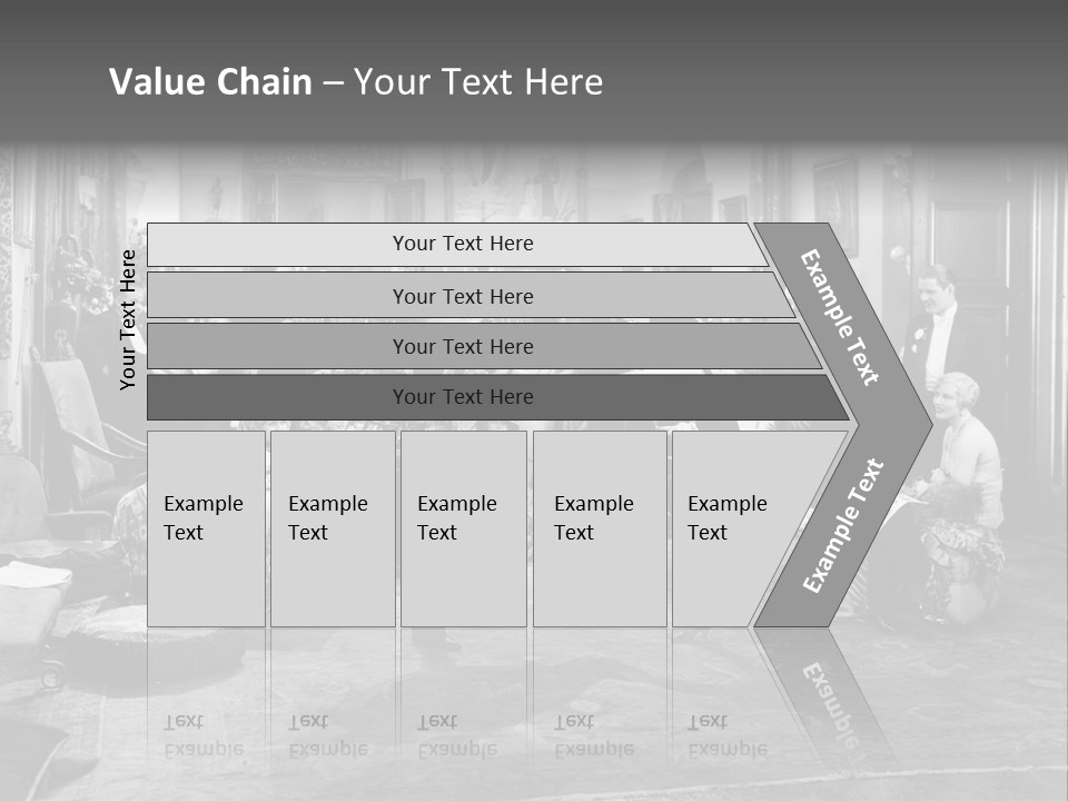 Exquisite Ornate Large Group Of People PowerPoint Template