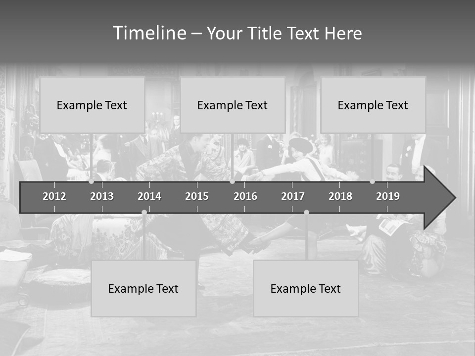 Exquisite Ornate Large Group Of People PowerPoint Template