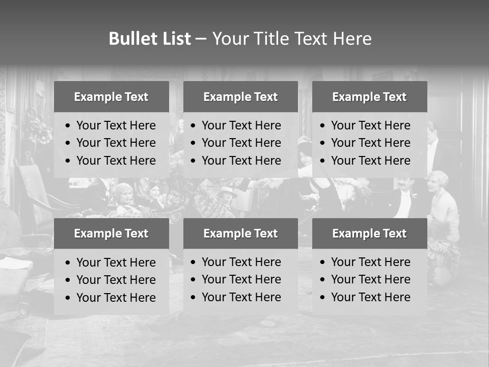 Exquisite Ornate Large Group Of People PowerPoint Template