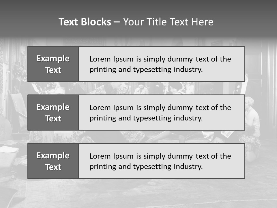 Exquisite Ornate Large Group Of People PowerPoint Template