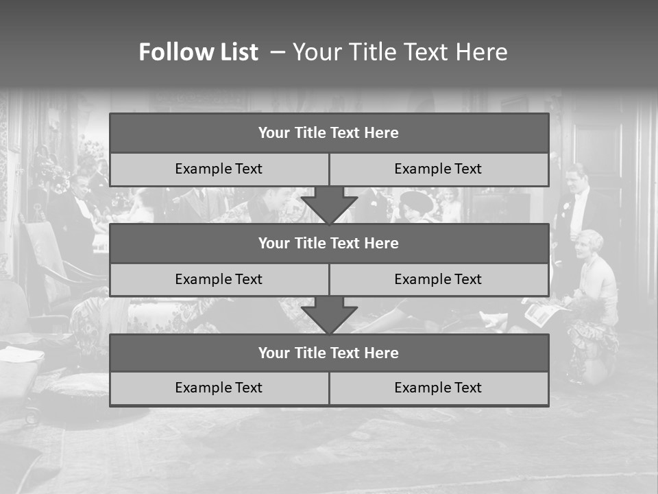 Exquisite Ornate Large Group Of People PowerPoint Template