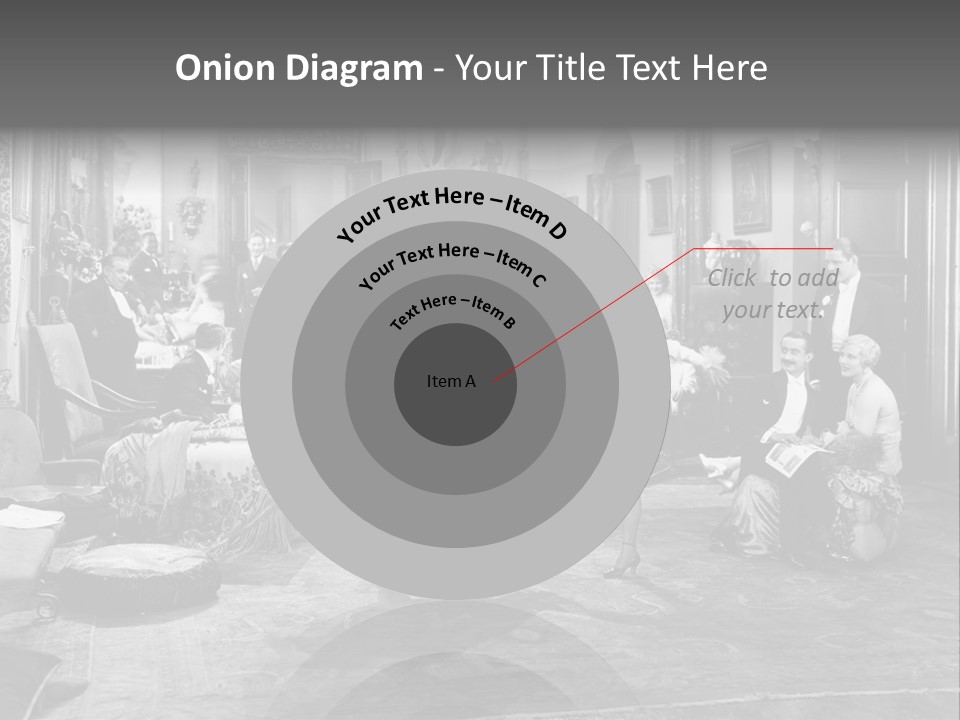 Exquisite Ornate Large Group Of People PowerPoint Template