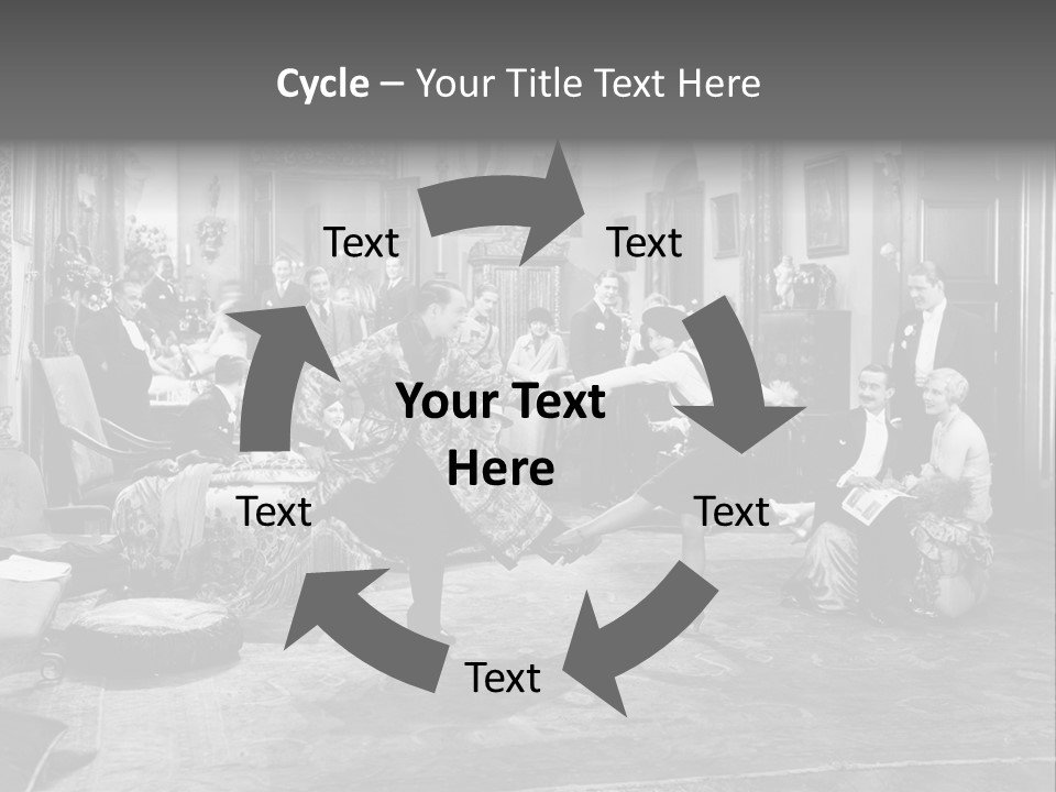 Exquisite Ornate Large Group Of People PowerPoint Template