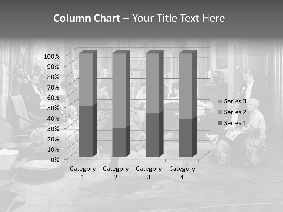 Exquisite Ornate Large Group Of People PowerPoint Template