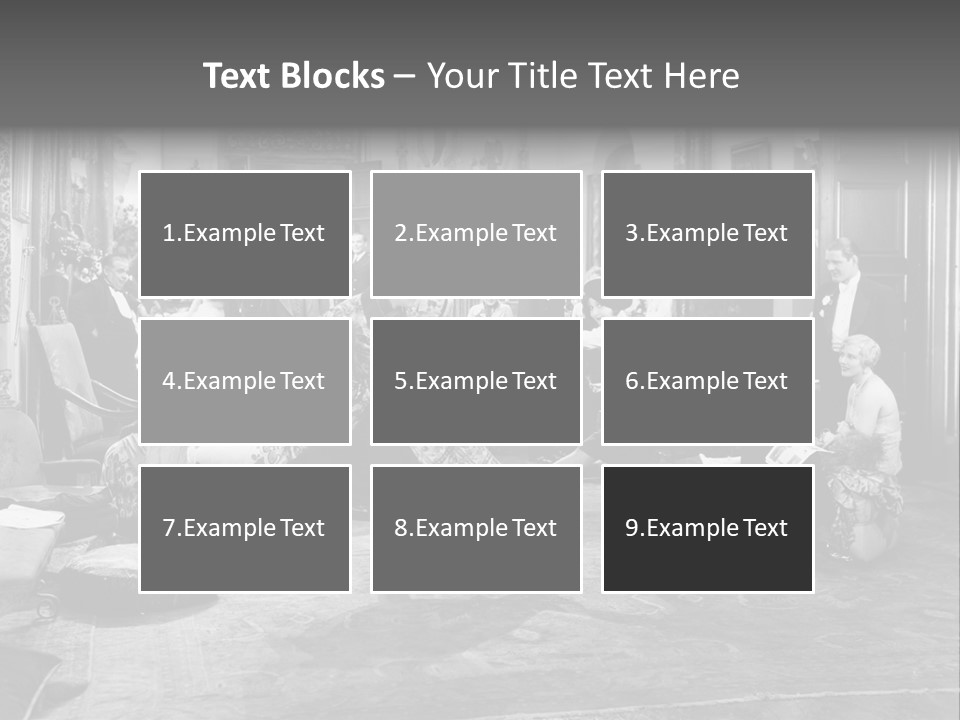 Exquisite Ornate Large Group Of People PowerPoint Template