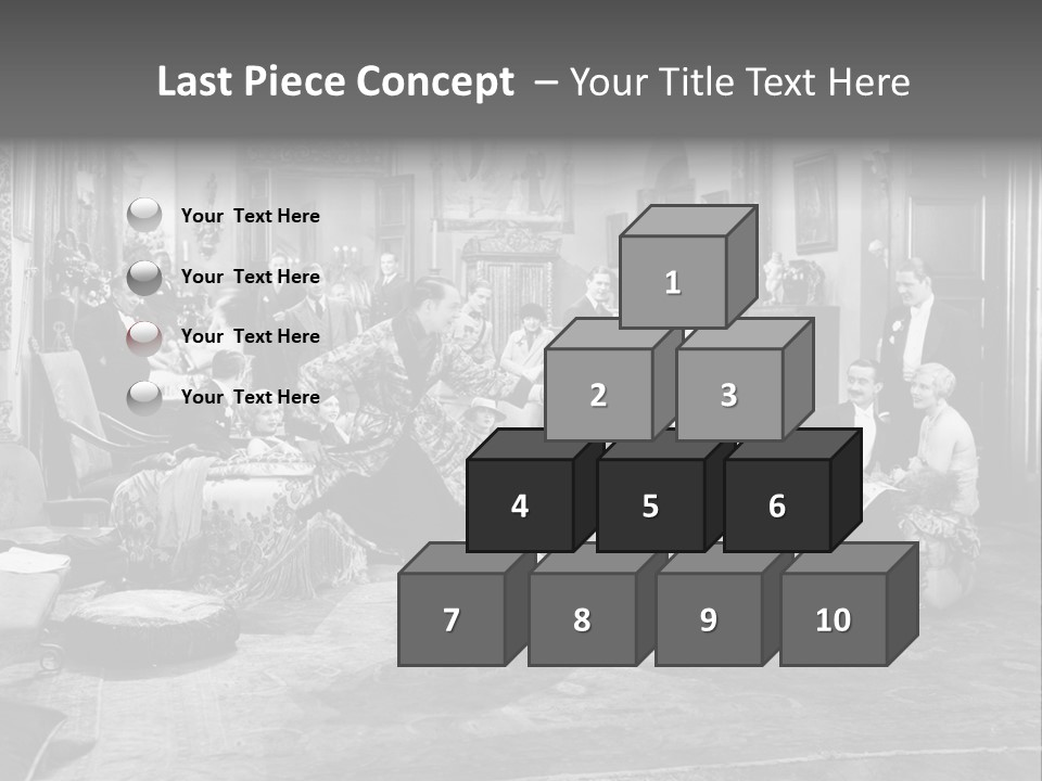 Exquisite Ornate Large Group Of People PowerPoint Template