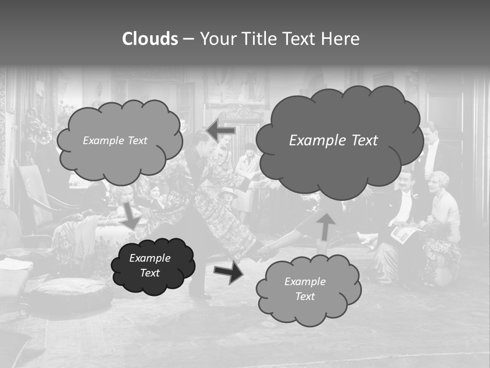 Exquisite Ornate Large Group Of People PowerPoint Template