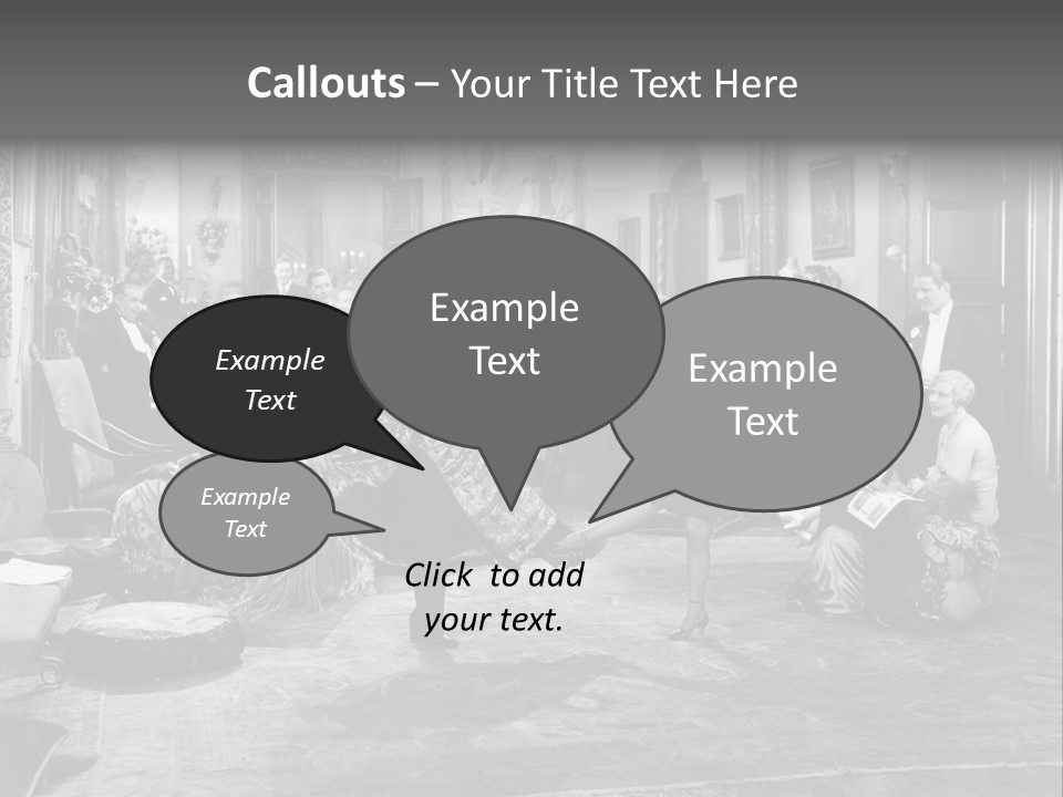 Exquisite Ornate Large Group Of People PowerPoint Template