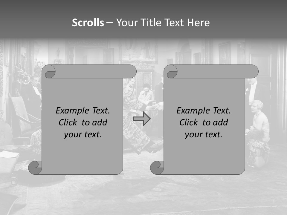 Exquisite Ornate Large Group Of People PowerPoint Template